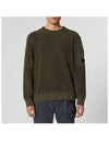 Lens Crew Neck Sweatshirt Khaki - CP COMPANY - BALAAN 5