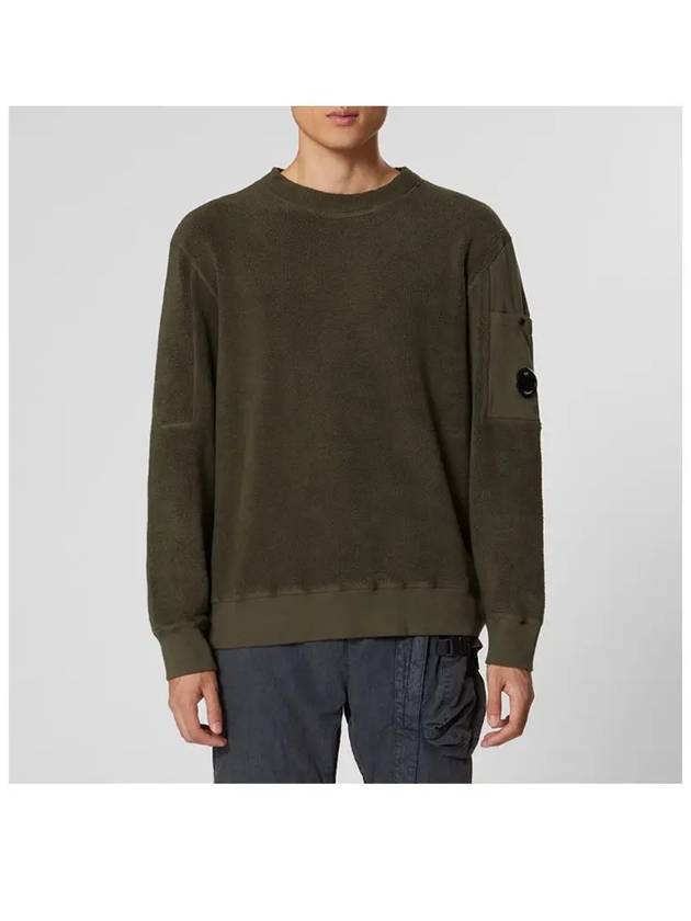 Lens Crew Neck Sweatshirt Khaki - CP COMPANY - BALAAN 5