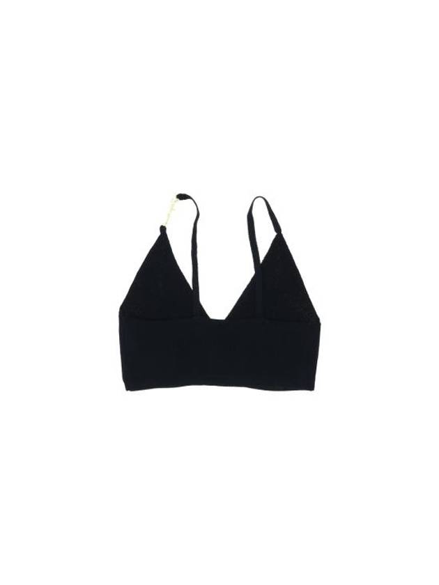 Le Bandeau Pralu Logo Knit Bra Black - JACQUEMUS - BALAAN 3