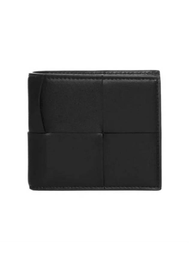 Intrecciato Coin Pocket Half Wallet Black - BOTTEGA VENETA - BALAAN 2