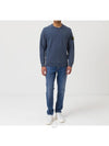 OLD Treatment Wappen Patch Crew Neck Sweatshirt Avio Blue - STONE ISLAND - BALAAN 6