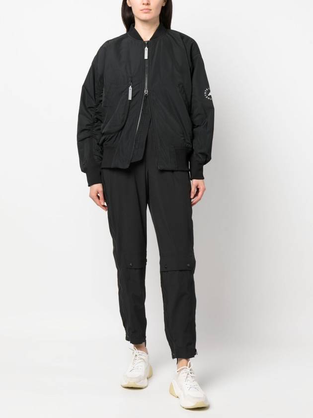 By Stella Mccartney Woven Bomber Jacket Black - ADIDAS - BALAAN 3