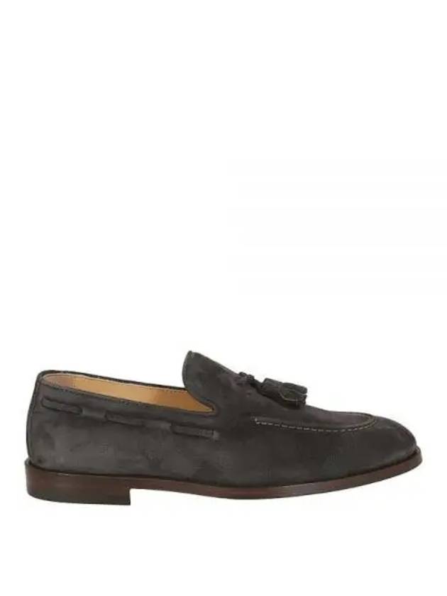 Tassel Detail Suede Loafers Dark Grey - BRUNELLO CUCINELLI - BALAAN 2