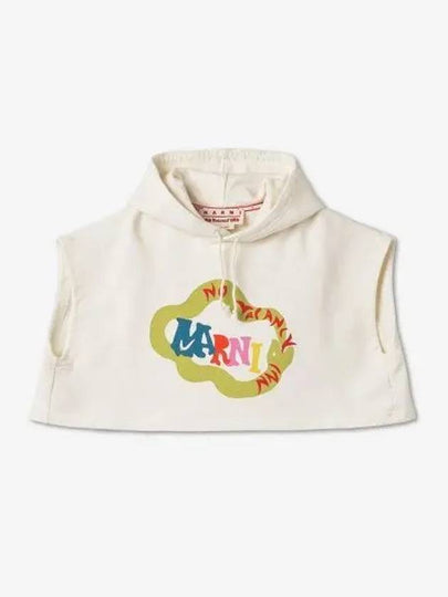 Logo Short Sleeve Hooded Top White - MARNI - BALAAN 2