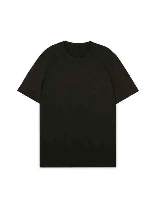 Essential Cosmos Short Sleeve T-Shirt Black - THEORY - BALAAN.