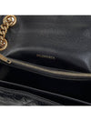 Women's Crush Logo Gold Chain Small Shoulder Bag Black - BALENCIAGA - BALAAN 9