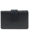 Gold Hardware Leather Card Wallet Black - PRADA - BALAAN 5