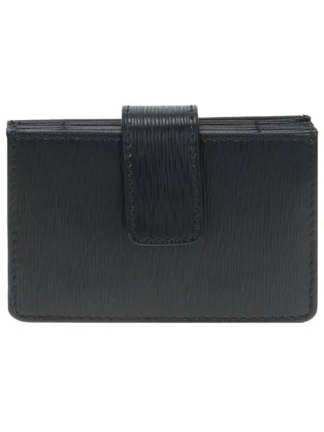 Gold Hardware Leather Card Wallet Black - PRADA - BALAAN 5