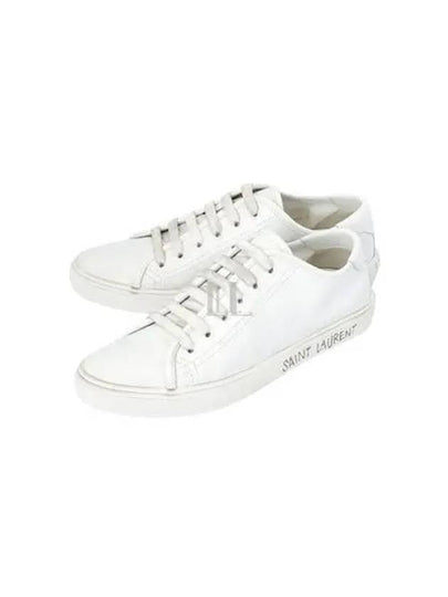 Malibu Logo Low Top Sneakers White - SAINT LAURENT - BALAAN 2