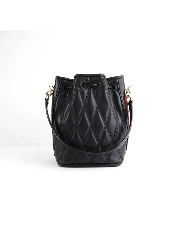 Donae Leather Bucket Bag Black - BALLY - BALAAN 3