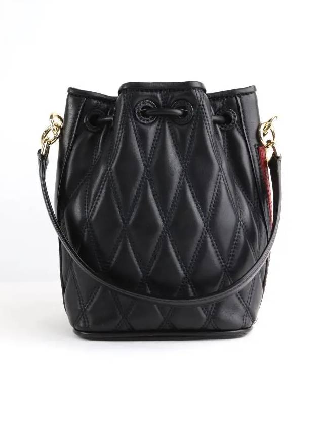 Donae Leather Bucket Bag Black - BALLY - BALAAN 3