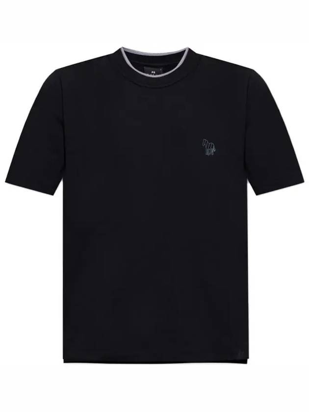 Zebra Short Sleeve T-Shirt Black - PAUL SMITH - BALAAN 4