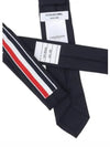 Three Stripes Classic RWB Selvedge Super 120 Count Wool Tie Navy - THOM BROWNE - BALAAN 3