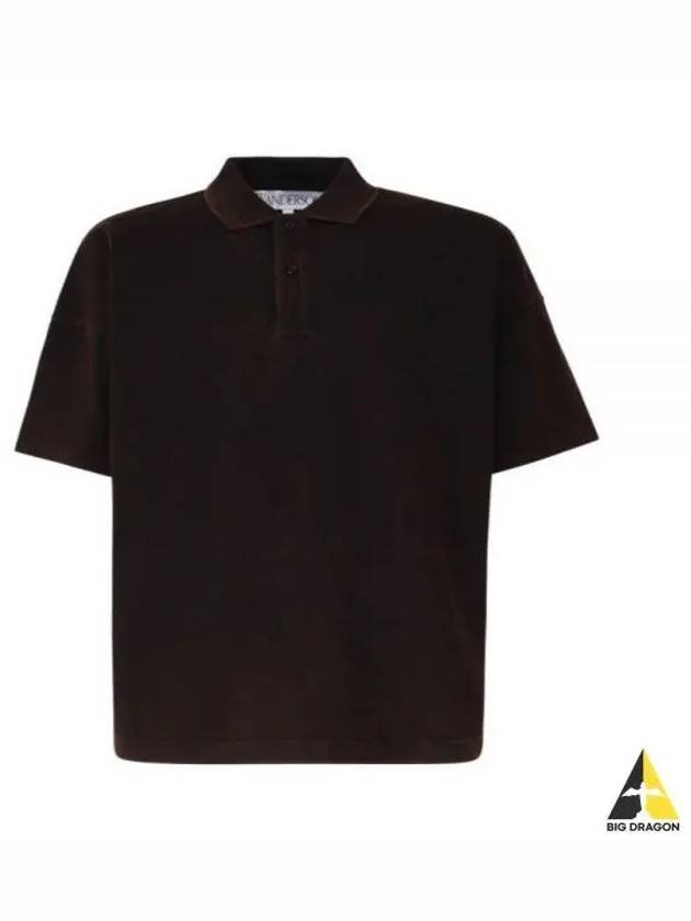 Anchor Embroidery Polo Shirt Dark Brown - JW ANDERSON - BALAAN 2