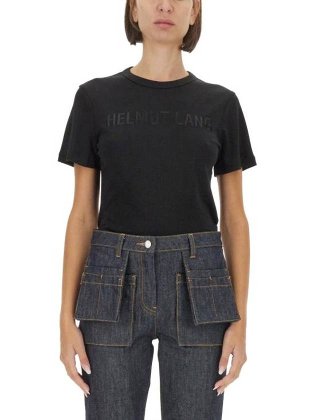 Crew Neck Short Sleeve T-Shirt Black - HELMUT LANG - BALAAN 1