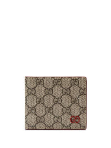 Logo GG Supreme Canvas Half Wallet Beige - GUCCI - BALAAN 1