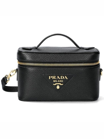 Leather Mini Bag Black - PRADA - BALAAN 2