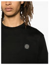 Logo Patch Short Sleeves T-Shirt Black - STONE ISLAND - BALAAN 3