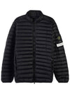 Men's Logo Patch Nylon Zip-Up Padding Black - STONE ISLAND - BALAAN 2