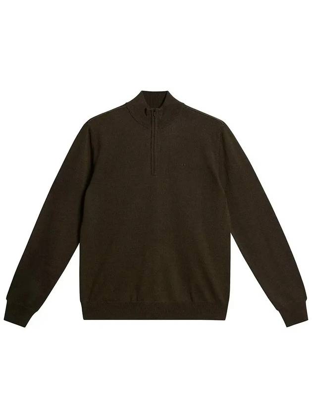 Men's Kiyan Quarter Zipper Knit Top Forest Green - J.LINDEBERG - BALAAN 3