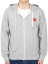 Heart Wappen Zip Up Hoodie P1 T250 1 Grey - COMME DES GARCONS - BALAAN 3