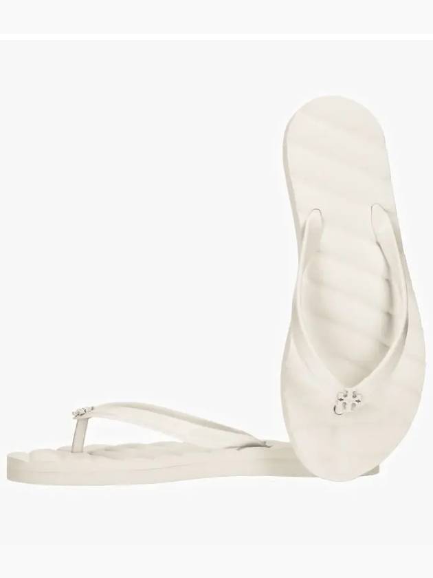 Kira Logo Flip Flops Ivory - TORY BURCH - BALAAN 4