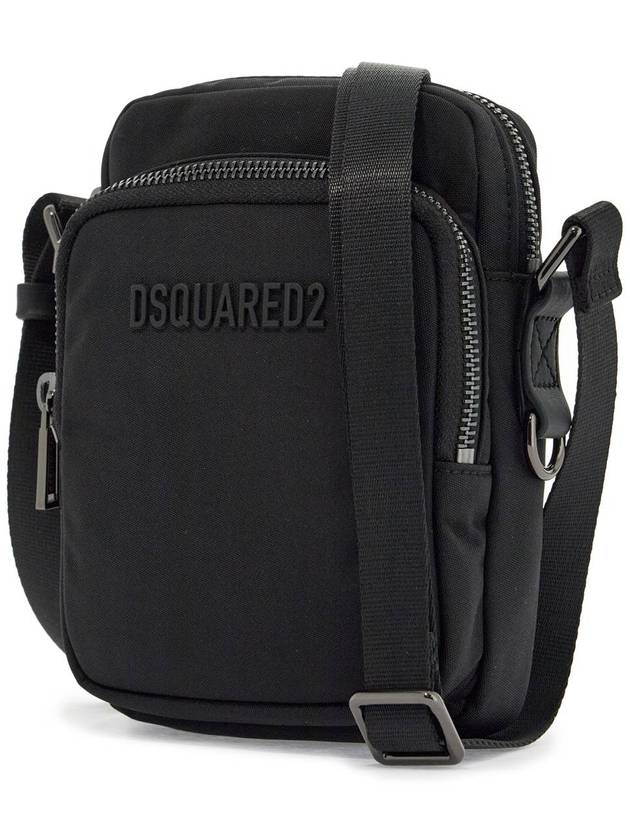 black minimalist crossbody bag in polyamide - DSQUARED2 - BALAAN 3