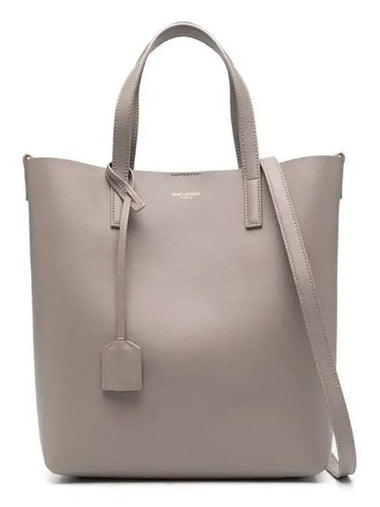 Shopping Toy Supple Leather Tote Bag Greyish Brown - SAINT LAURENT - BALAAN 1