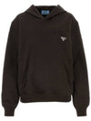 Triangle Logo Hoodie Dark Brown - PRADA - BALAAN 1