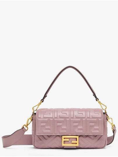 Baguette Medium Leather Shoulder Bag Pink - FENDI - BALAAN 2