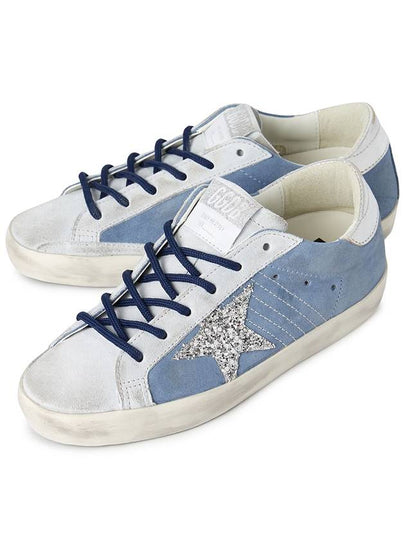 Superstar Suede Low Top Sneakers Blue - GOLDEN GOOSE - BALAAN 2