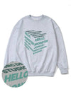 Cube Jade Green Overfit Sweatshirt Melange Grey - MONSTER REPUBLIC - BALAAN 1