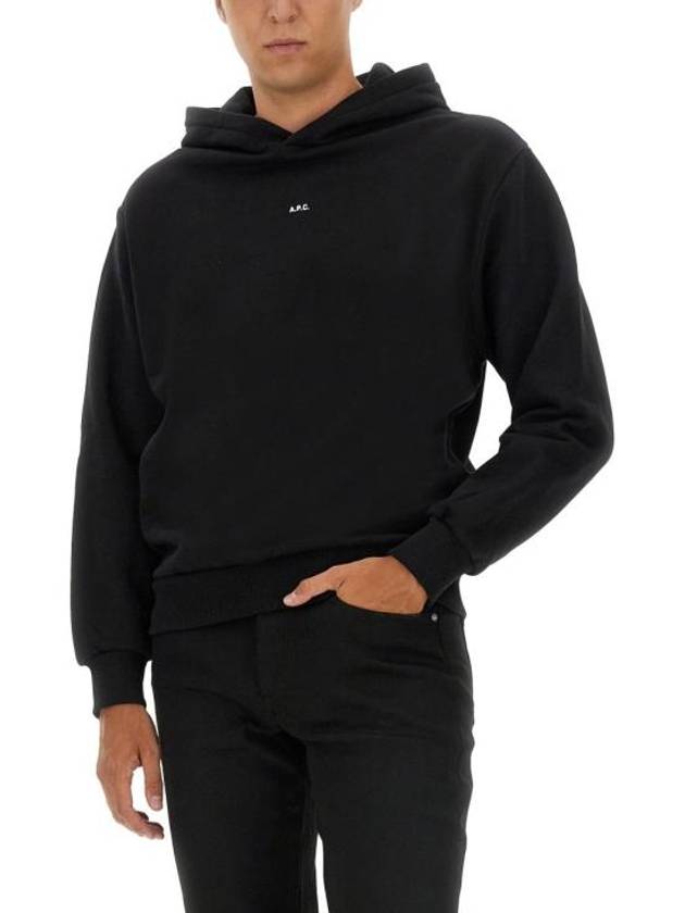 Boxy Micro Logo Hoodie Black - A.P.C. - BALAAN 5