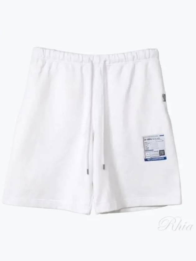 I12SP504 White French Terry Easy Shorts - MIHARA YASUHIRO - BALAAN 1