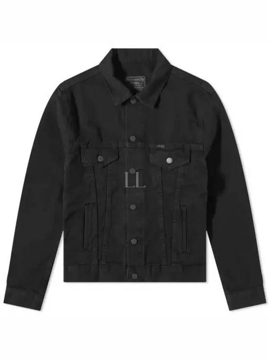 Logo Tag Trucker Cotton Denim Jacket Black - POLO RALPH LAUREN - BALAAN 2
