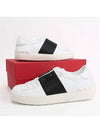 Hidden Strap Rockstud Low Top Sneakers White Black - VALENTINO - BALAAN 9