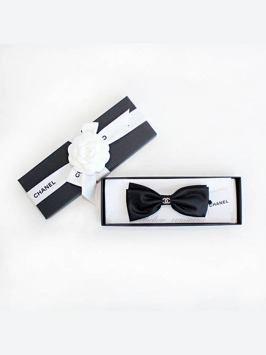 CC logo ribbon black hairpin AA9619 B14785 94305 - CHANEL - BALAAN 1