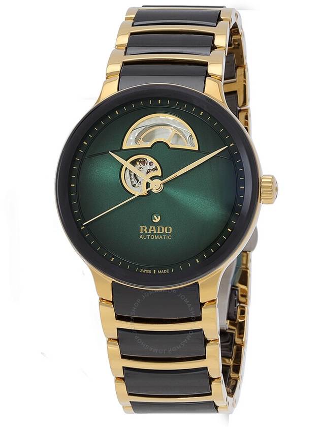 Rado Centrix Automatic Green Dial Two-Tone Unisex Watch R30008302 - RADO - BALAAN 1