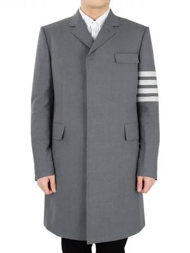 Men's Plain 4 Bar Single Coat Medium Grey - THOM BROWNE - BALAAN 2