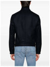 Light Melton Officer Zip Up Jacket Navy - TOM FORD - BALAAN 6