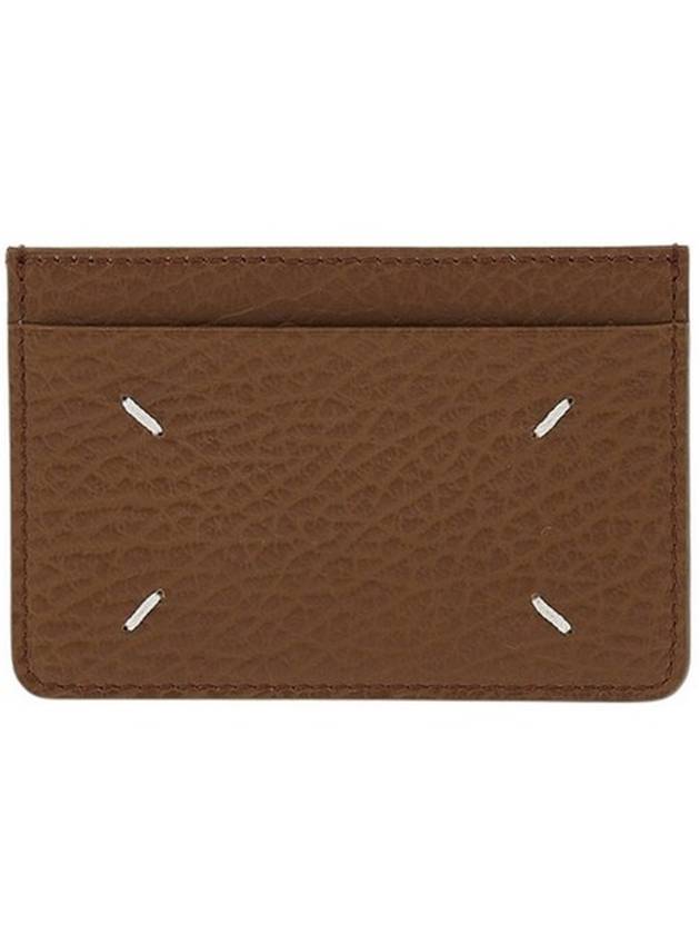 Stitch Leather Card Wallet Brown - MAISON MARGIELA - BALAAN 1