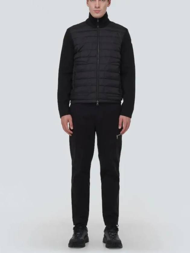 Padded Wool Zip-up Jacket Black - MONCLER - BALAAN 3