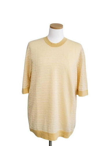 Men s short sleeve Point mosaique sweater knit - HERMES - BALAAN 1