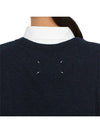 V-neck Wool Knit Vest Navy - MAISON MARGIELA - BALAAN.