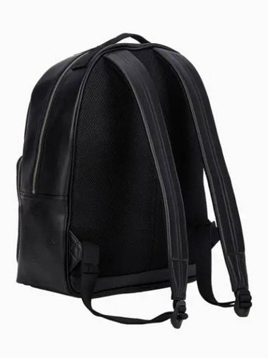 JEANS Men s Black CKJ Monogram Soft Center Zipper Backpack HH4088 UB1 - CALVIN KLEIN - BALAAN 1