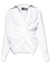 Le Chemise Bahia Tied Sash Shirt White - JACQUEMUS - BALAAN 1