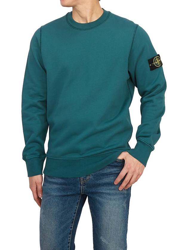 Compass Patch Crew Neck Sweatshirt Bottle Green - STONE ISLAND - BALAAN 6