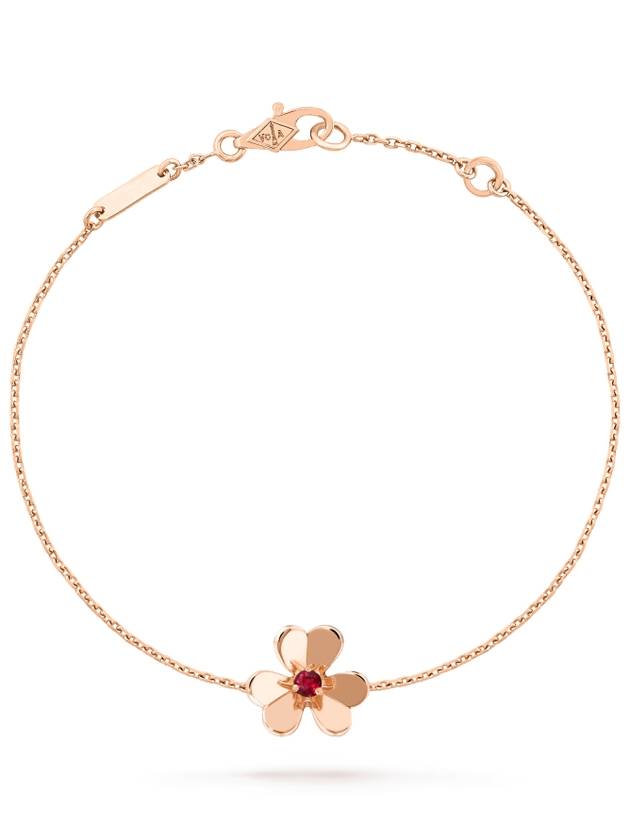 Frivole Small Ruby Bracelet Pink Gold - VANCLEEFARPELS - BALAAN 1