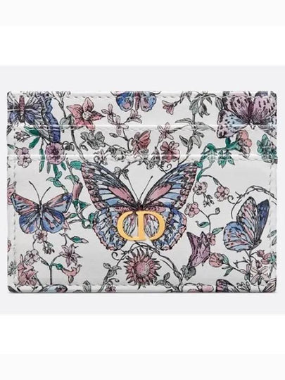 Caro Freesia Toile De Jouy Papillon Print Card Holder White - DIOR - BALAAN 2