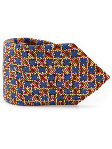 7642 TA 100 silk navy multi pattern tie - HERMES - BALAAN 1